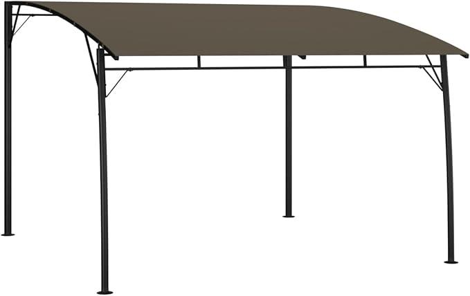 Pergola 3x3x2,55 m Taupe, Garten-Sonnenschutz, Pavillon Mit Festem Dach, Gartenpavillon, Gazebo Shade, Partyzelt, Pergola Sonnenschutz Überdachung, Carport