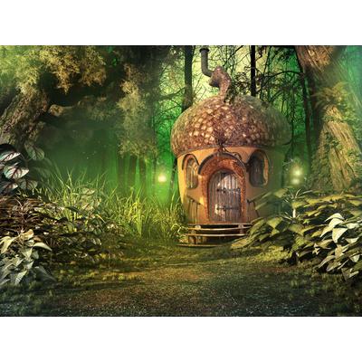 Fototapete PAPERMOON "Feenhaus", bunt, B:2,5m L:1,86m, Vlies, Tapeten