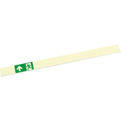 Aufkleber I PERMALIGHT power langnachleuchtend Rettungszeichen Notausgang, für Panikstangen rechts, 75x1000mm, ASR ISO 7010 E001