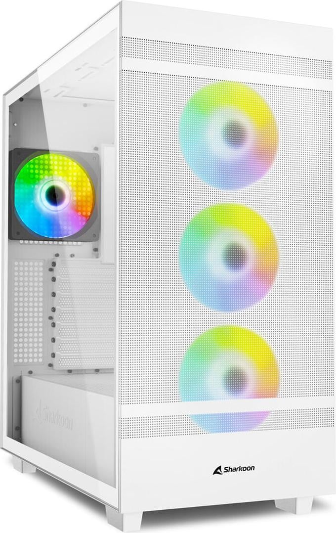 Sharkoon Rebel C50 RGB ATX Computerbehuizing met Glas, Wit