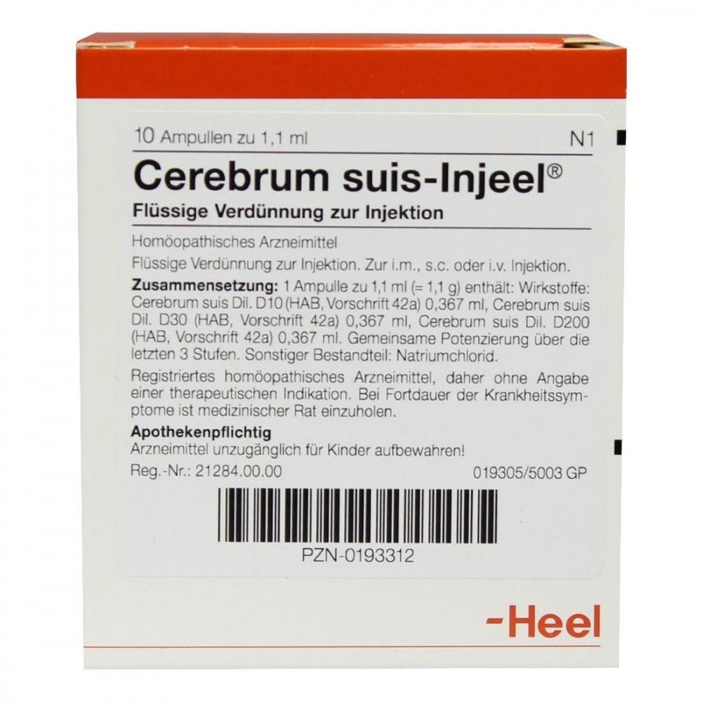 Biologische Heilmittel Heel GmbH Cerebrum Suis Injeel Ampullen 00193312