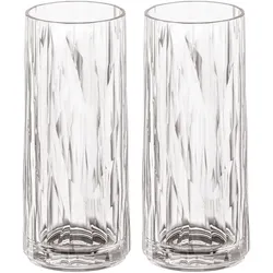 Koziol Club No. 3 Superglas Cocktailglas 250 ml 2er Set bruchsicher und isolierend crystal clear