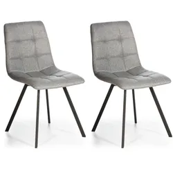 STUHL 2er-Set Mila hellgrauem