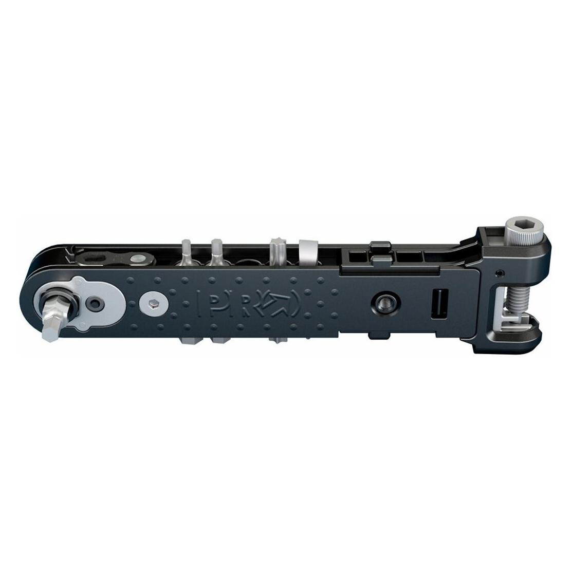 PRO Bike Gear Multitool Für Sattelmontage Schwarz 12 Fkt., Mit Ratsche (PRTL0099)