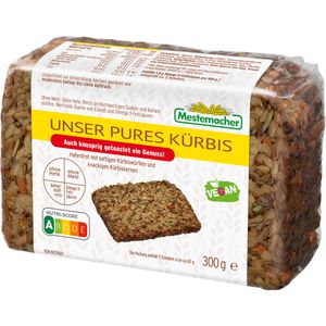 Mestemacher Brot Unser Pures Kürbis, BIO, vegan & laktosefrei, geschnitten, 300 g