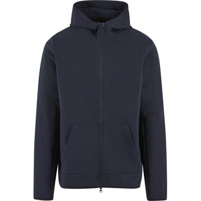 Kapuzenpullover MISTERTEE "MisterTee Basic Hooded Zipper", Herren, Gr. M, blau (dunkelblau), 80% Baumwolle, 20% Polyester, unifarben, normal, ohne Ausschnitt, Pullover Kapuzenpullover