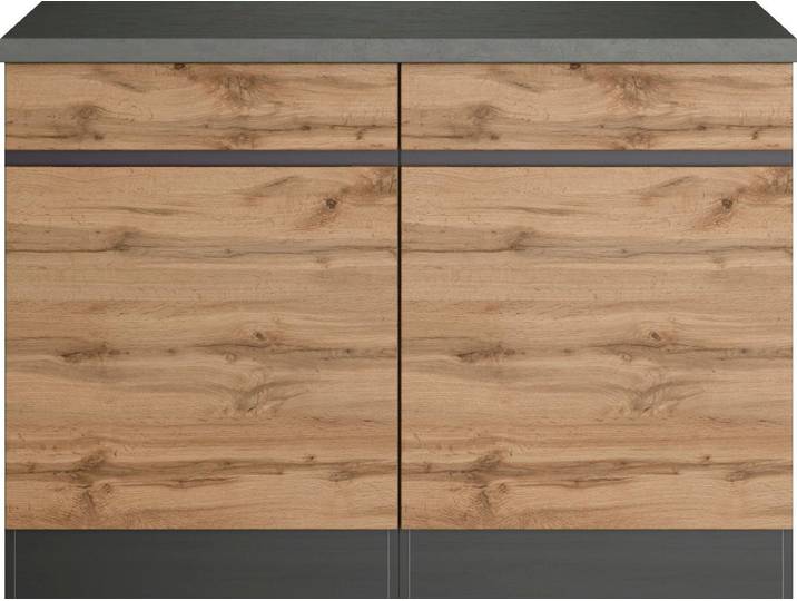 KOCHSTATION Unterschrank KS-Riesa Breite 120 cm, MDF-Fronten