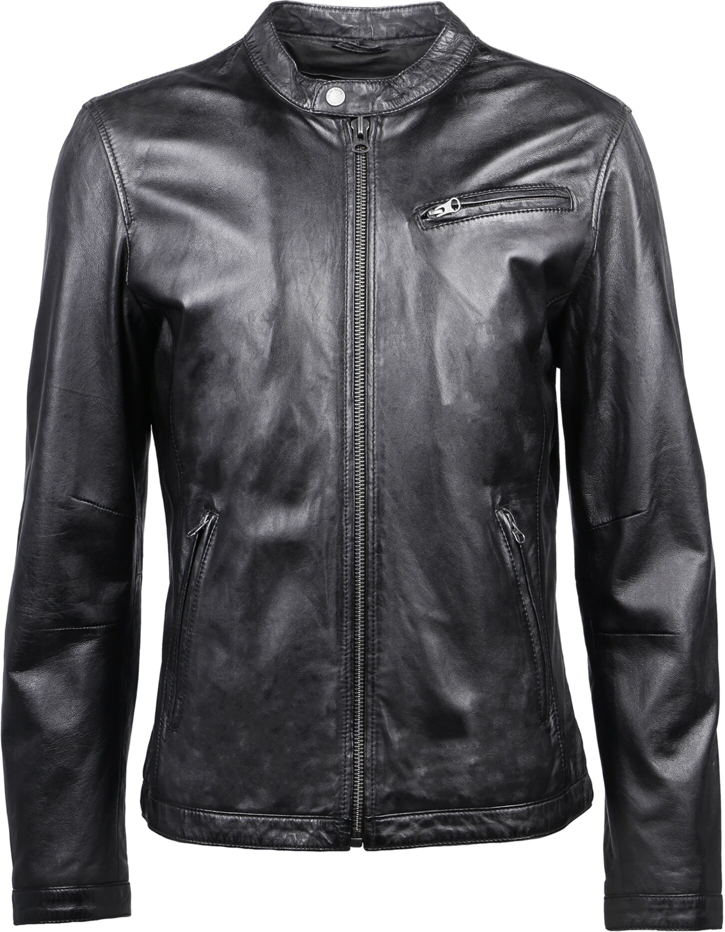 Lederjacke FREAKY NATION "Easy Jim-FN", Herren, Gr. XXXL(54), schwarz, Oberstoff: 100% Leder. Futter: 100% Baumwolle, normal, Jacken Lederjacke schwarz XXXL(54)