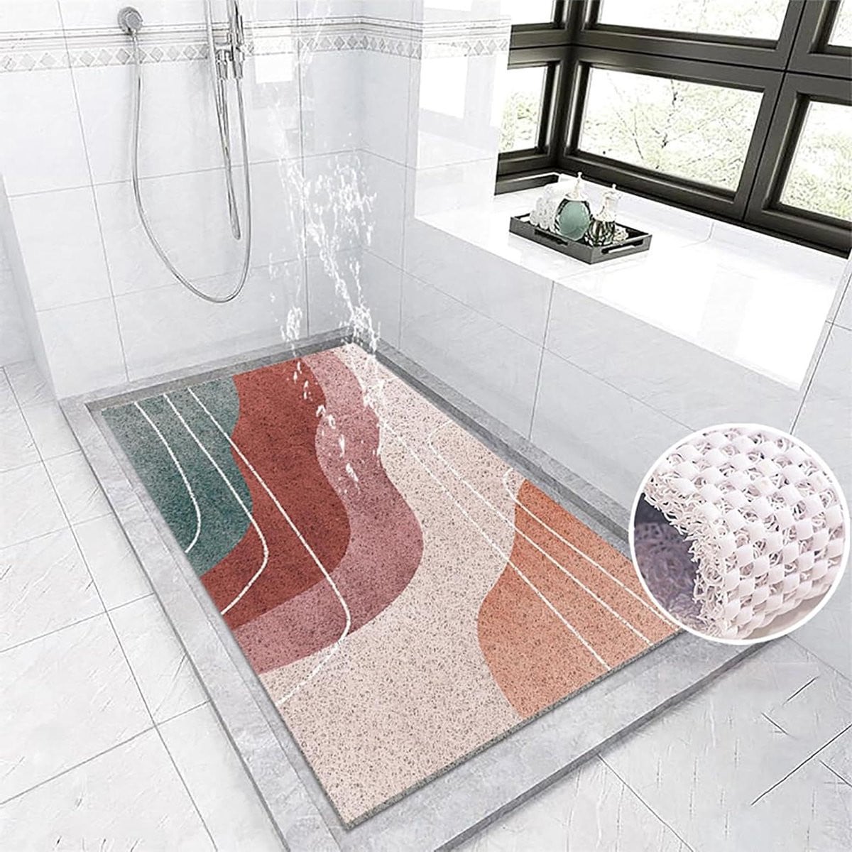 Antislip Douchemat PVC - Badkamermat voor Veilig Douchen - 80 x 120 cm