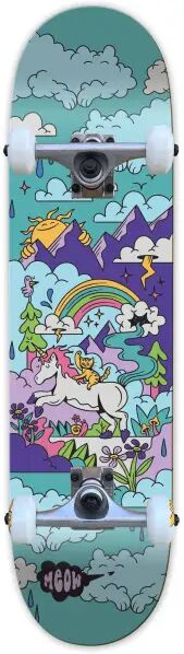 Meow Skateboards Skateboard Bambini Meow Dream Soft Top Complete (7.25" - Verde acqua) taglia 7.25"