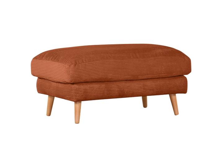 Landscape Hocker Amaro, Kupfer, Holz, Uni, rechteckig, 100x50x63 cm, Stoffauswahl, Fußauswahl, Wohnzimmer, Hocker, Sitzhocker