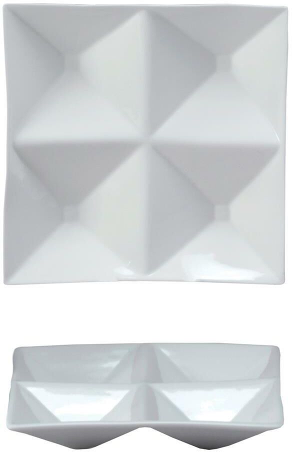Tirolix Antipastiera Quadra 4 Scomparti 26 x 26 cm Antipastiere