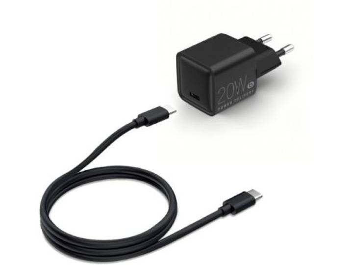 Essentielb - Chargeur + Câble 20w Charge Rapide Usb-C + Câble Usb-C 1m