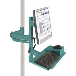 Manuflex LZ8202.5021 ESD Ergonomie ESD-Monitorträger für Alu-Aufbauportale mit Tastatur- und Mausfläche, VESA-Adapter 75 mm