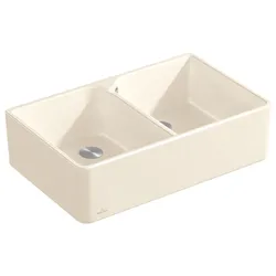 Villeroy & Boch Spülstein Doppelbecken Spülstein Doppelbecken 80 X 638000 795x500 mm Pure Black 638000R7