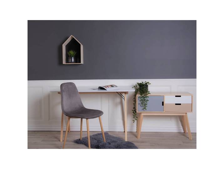 Tapis en peau Lambskin Gris/Gris 50 x 85cm Peau de mouton