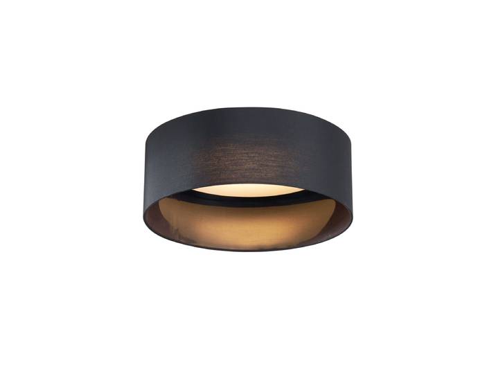 Plafonnier moderne noir transparent 40cm LED incluse à intensité