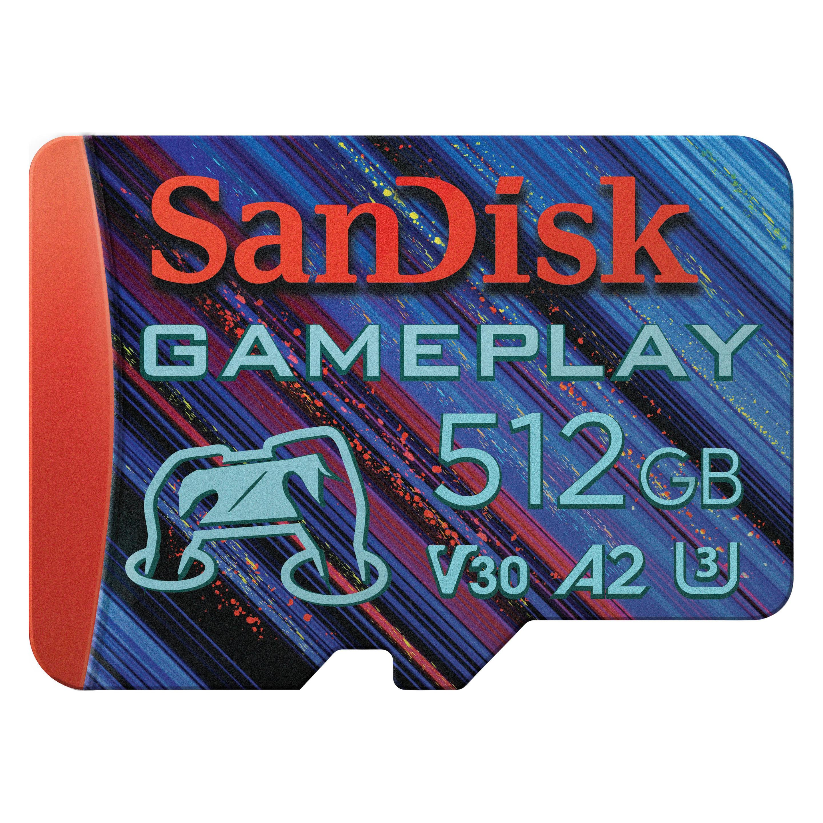 Sandisk Gameplay (512 GB, microSDXC, U3, UHS-I) (SDSQXAV-512G-GN6XN)