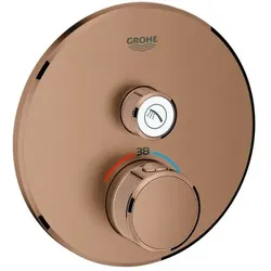 Grohe Grohtherm Smartcontrol Fertigmontageset 29118DL0 warm sunset gebürstet, rund, UP-Thermostat, 1 Absperrventil