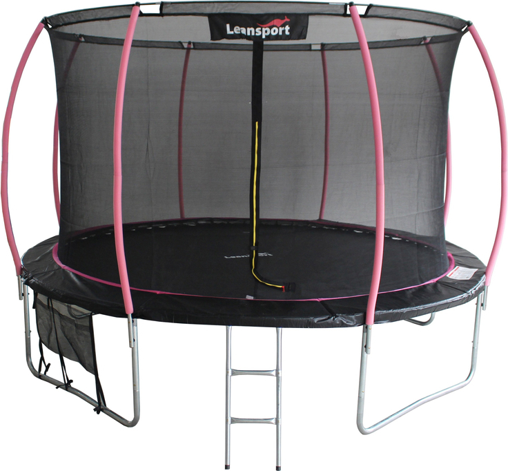 Sport Max 12ft Trampolin Schwarz-Rosa