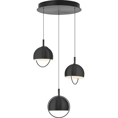 LED Pendelleuchte "HOOP", schwarz, 3, Ø 43cm, 1 Stk., HELL HÖLLISCH GUTES LICHT, Leuchten, B-Link Fernbedienung, Stufenlos höhenverstellbar, LED Pendelleuchte