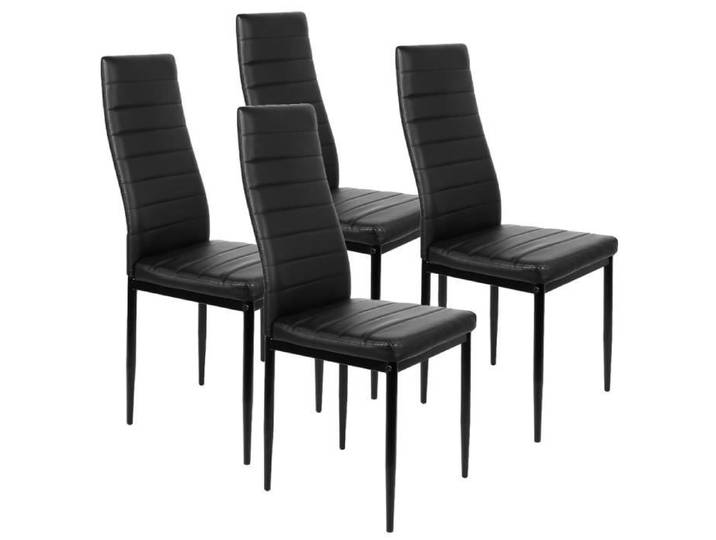 Chaises de salle à manger - SUPFINE - Lot de 4 - Cuir PU - Métal - Design Scandinave