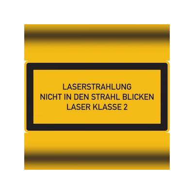 König Werbeanlagen Hinweisschild, Laser Klasse 2 - 105x52 mm Folie selbstklebend