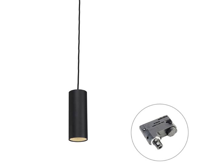 Suspension design noire avec adaptateur rail triphasé - Tubo