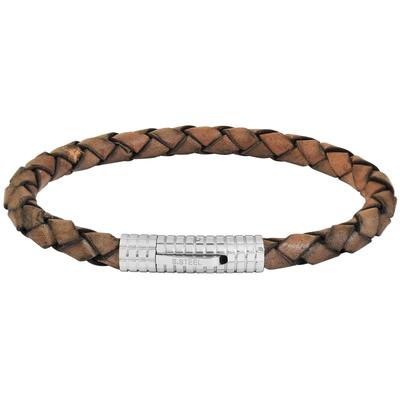 Armreif ADELIA´S "Armband – Armreif aus Leder 21 cm", braun (grau), Armbänder, Damen, 21cm, Leder, Armreif, Eine schöne Geschenkidee für jeden Anlass