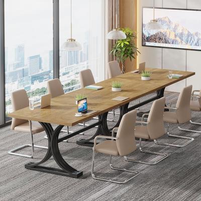 1Easylife Modern 5FT Wood Metal Conference Meeting Table（Set of 2）