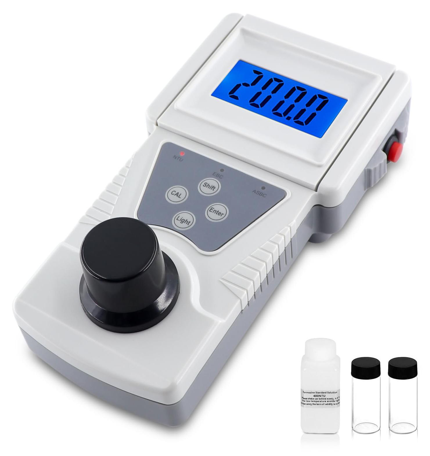Dripio Digitale Trubelingheidsmeter 200 NTU Draagbare Waterkwaliteitstester voor Laboratoriumgebruik