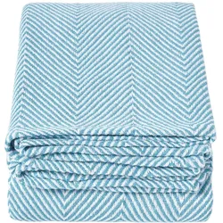 TAGESDECKE Halden 255/360 cm, Chevron-Muster 100% Baumwolle