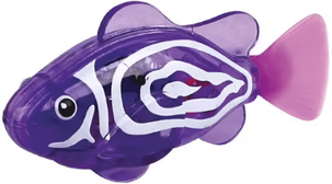 Inspire Curations AquaGlow Interactive Swimming Robot Fish Toy purple