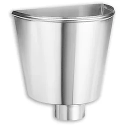 Wasserfangkasten Grömo wandanliegend, halbrund, Zink, verschiedene Größen (Ausführung: Ø 80mm)