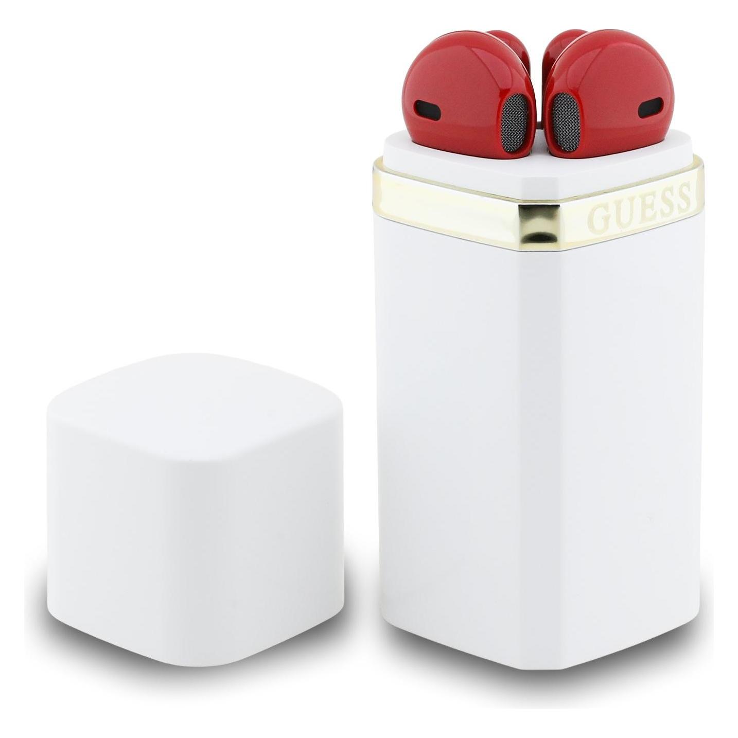 Guess TWS Lipstick with Red Earbuds - Weiss (4.50 h, Kabellos) (GUTWST1LPSREG)