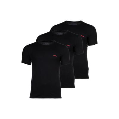 T-Shirt HUGO "T-Shirt T-SHIRT RN TRIPLET P 10217251 02 3er Pack", Herren, Gr. XL, schwarz, Obermaterial: 100% Baumwolle CO., Shirts T-Shirt