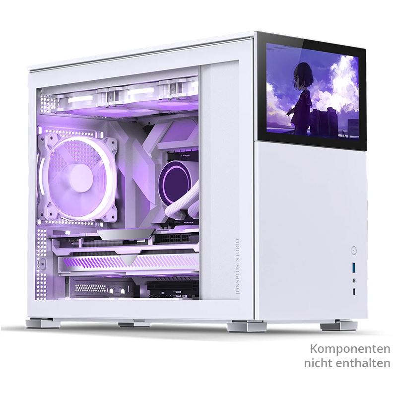 Jonsbo D31 Screen Micro-ATX Gehäuse, Tempered Glass - weiß