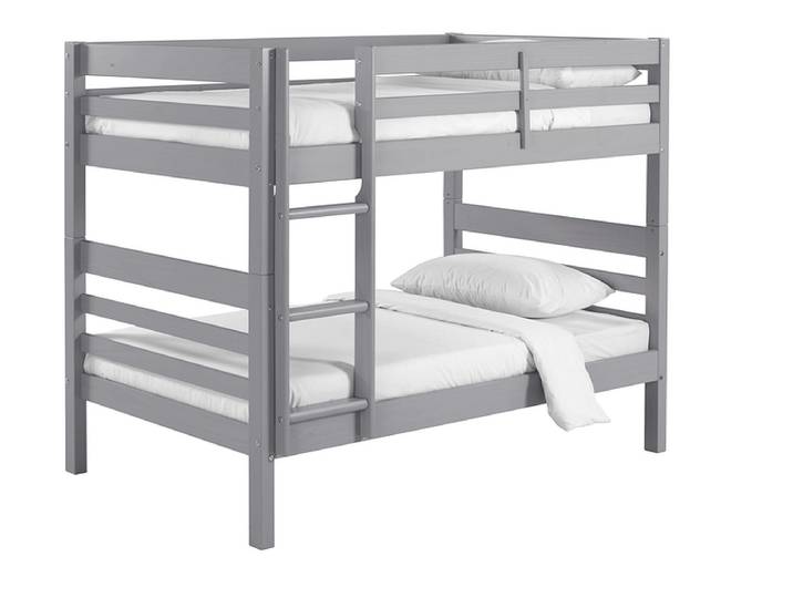 Hochbett DOPPIO 90x200cm grau