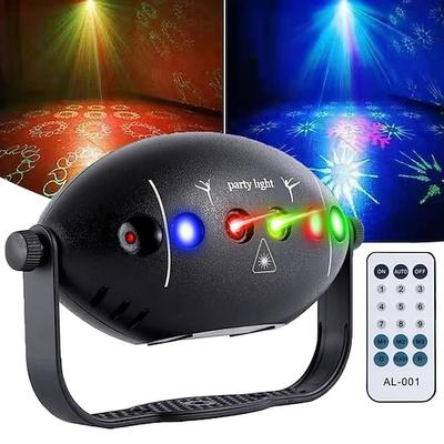 Discolichter, soundaktivierte Partylichter mit Fernbedienung, Projektor und Stroboskoplicht für Heimdekoration, Geburtstage, Karaoke, Weihnachten, Bar-Shows