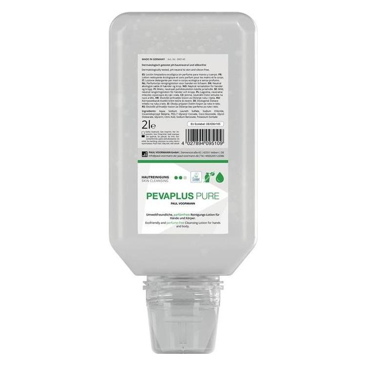 Pevacare Handreinigung Pevaplus PURE 2 l unparfümiert Softflasche PAUL VOORMANN (Flüssigseife, 2000 ml) (15226)