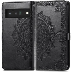König Design Hülle Handy Schutz für Google Pixel 6 Case Flip Cover Tasche Etuis Bumper Neu (Google Pixel 6), Smartphone Hülle, Schwarz