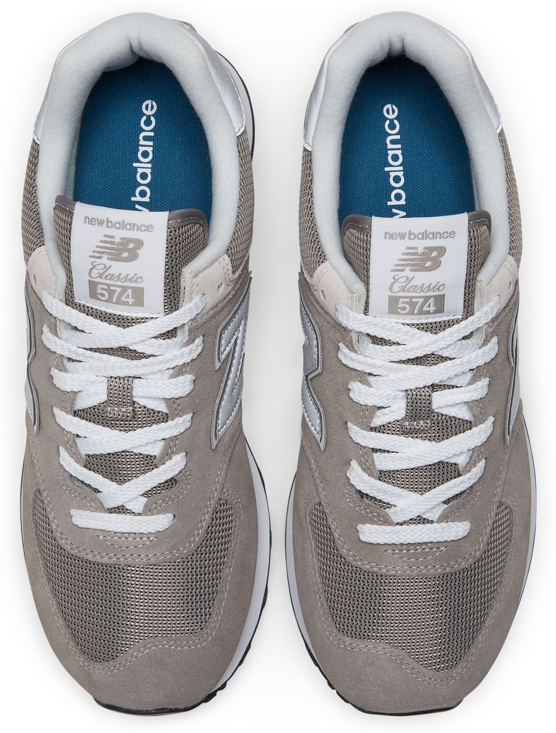 Sneaker NEW BALANCE "ML574 Core", Herren, Gr. 38, grau (stein, grau), Leder, Textil, Schuhe Sneaker, der ikonische Schuh mit ENCAP-Mittelsohlendämpfung stein, grau 38