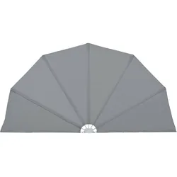 vidaXL Klappbare seitliche Terrassenmarkise, Grau, 200 cm, Boreal Plus-Modell
