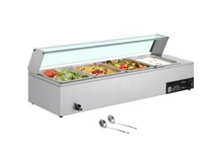 Chauffe-plat électrique à vapeur - DUOKU - M-2214 - 1500 W - Acier inoxydable - Pour buffets