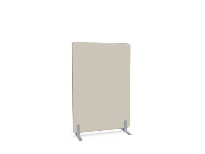 Trennwand Mdd Sonic 100x145 cm, Freistehende Füsse, Beige/Silbergrau, Neu