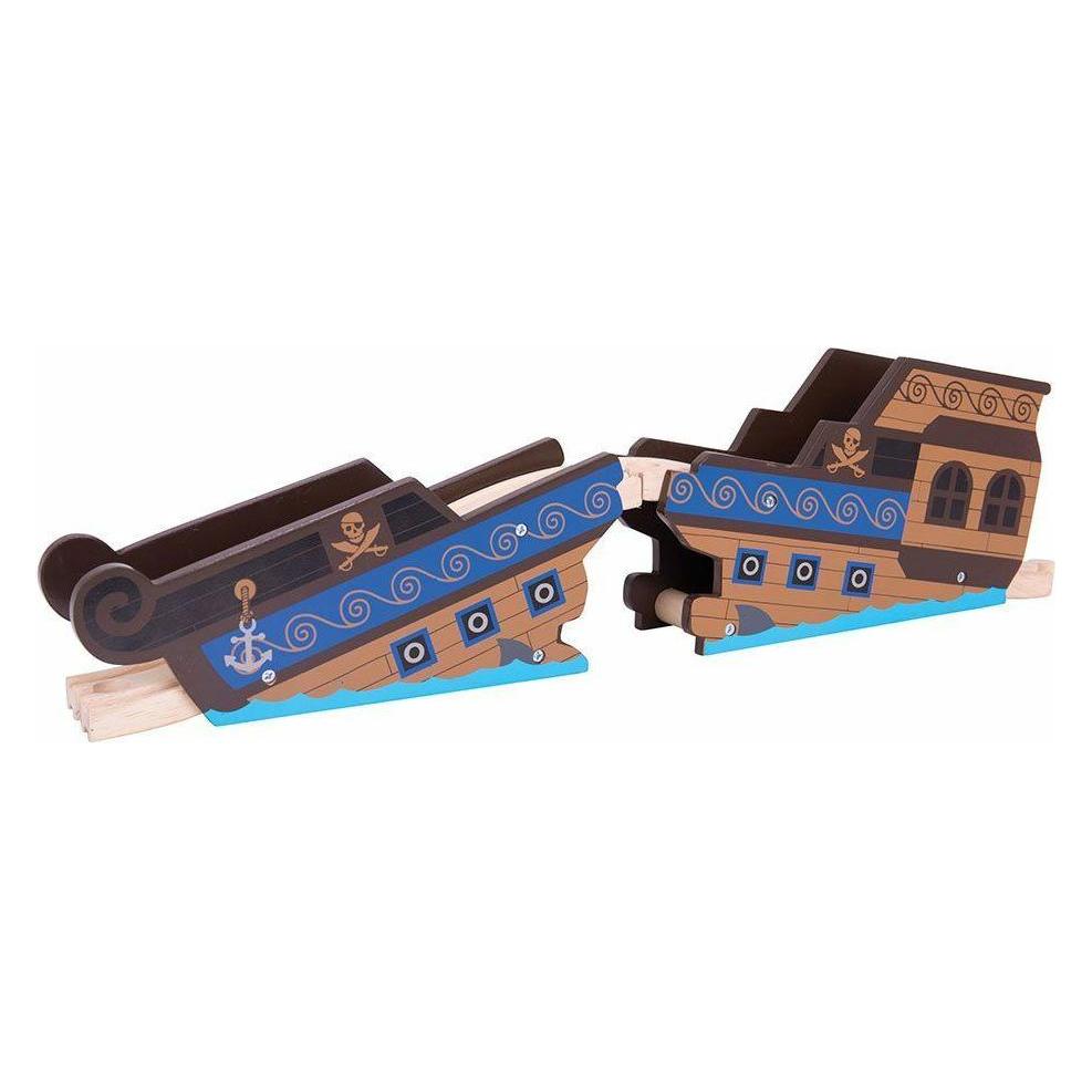 Bigjigs Schienen-Holzbrücke Wrack Stück (BJT264)