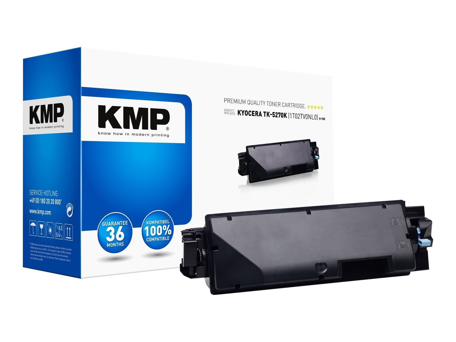 KMP K-T85 Toner cartridge alternatief voor Kyocera TK-5270K - Zwart - 170 gram