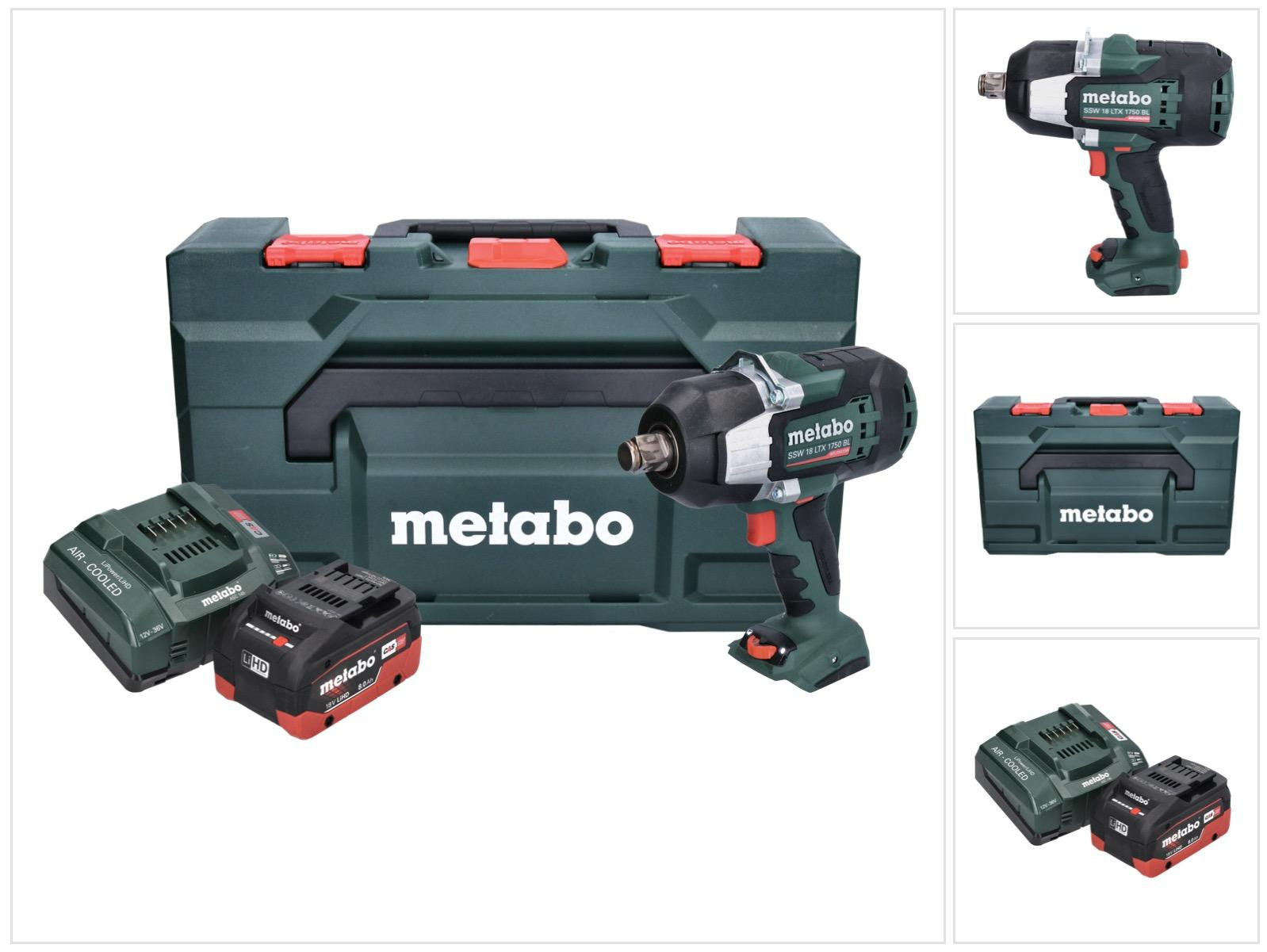 Metabo SSW 18 LTX 1750 BL Accuslagmoersleutel 18 V 1750 Nm 3/4 inch Borstelloos met 8.0 Ah Accu, Lader en metaBOX