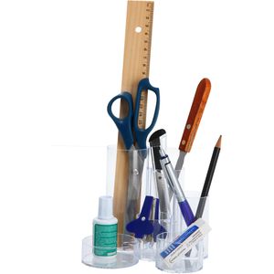 Maul Maul Stiftehalter 4115505,  tubo, Kunststoff, 6 Fächer, glasklar