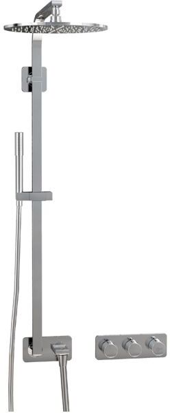 Ideal Standard Soft Brausekombination A1551AA soft, mit Stab-Handbrause, Regenbrause und Brausesystem, verchromt